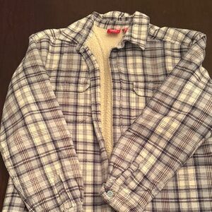 Plaid Sherpa-Lined Jacket